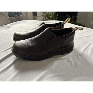 Dr. Martens Leather Slip On Loafers Mens Size 11 Brown Chunky Comfort